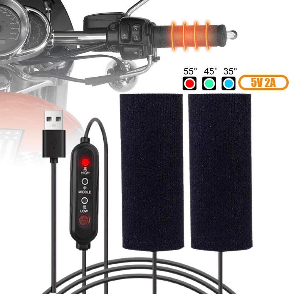 Handlebar Grip Heated - 12V 3-Gear Motorcycle Heated Hand Grip