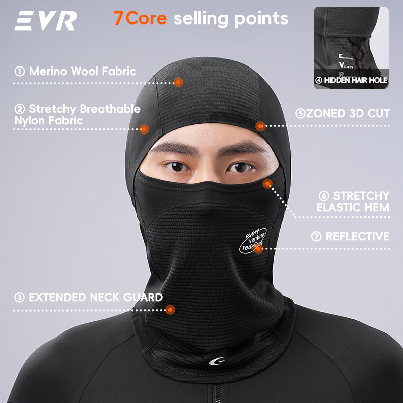 EVR Winter Wool Face Mask Neck - Motorcycle Gear For Woman 评论和价格